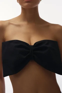 Love Stories Bow Bandeau-Bikinioberteil Schwarz Sale