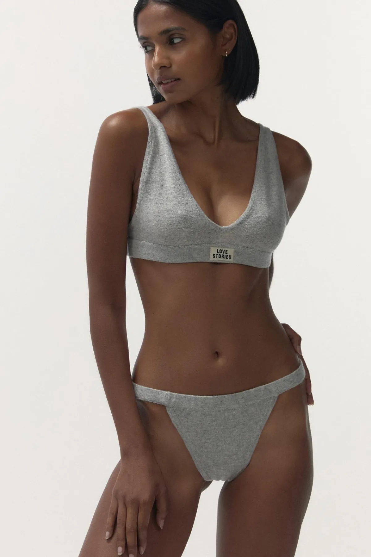 Love Stories Carole String-Slip im Tanga-Stil Grau Best