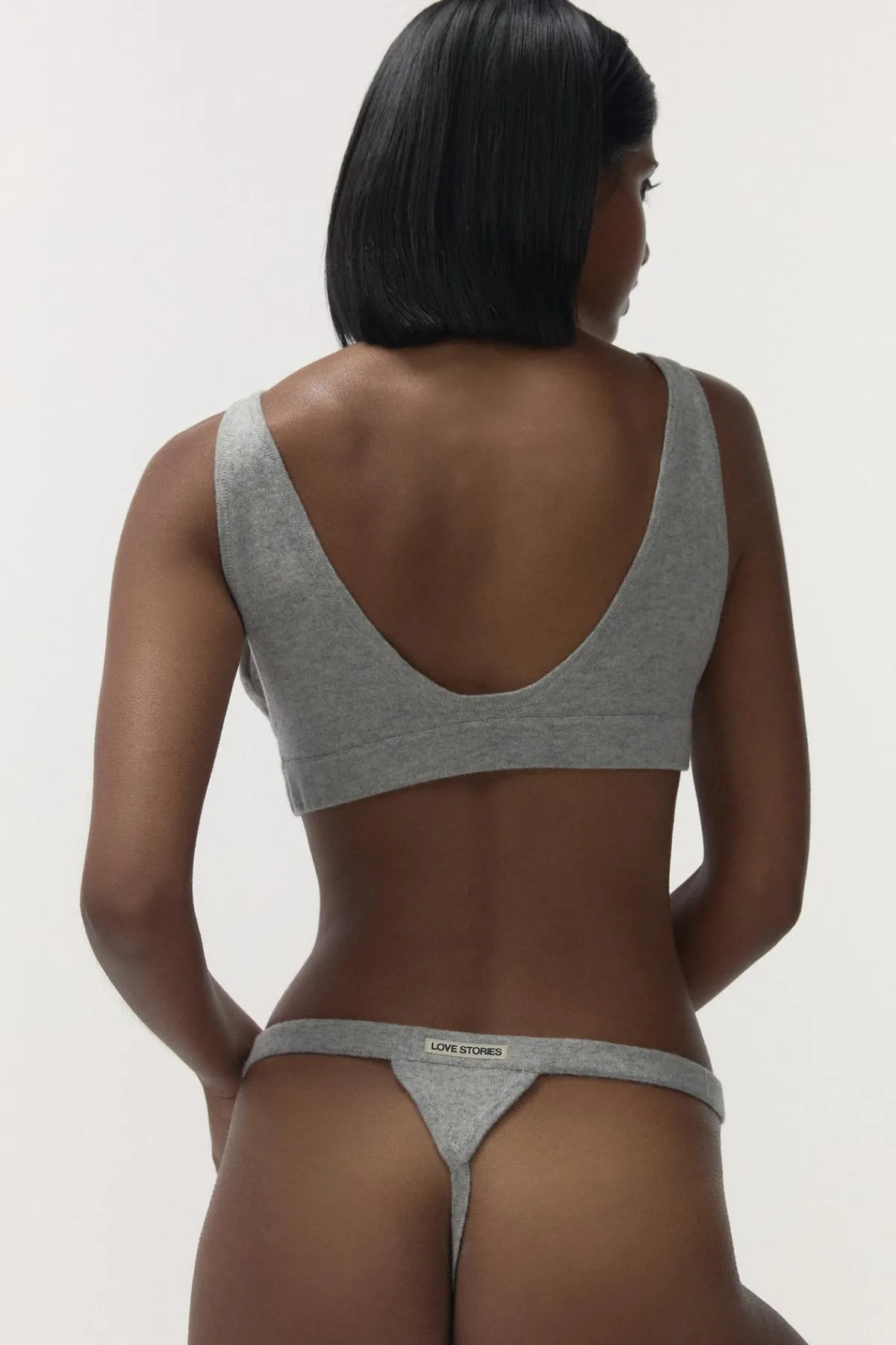 Love Stories Carole String-Slip im Tanga-Stil Grau Best