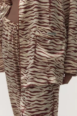 Love Stories Cedric Klassisches Pyjamahemd Braun New