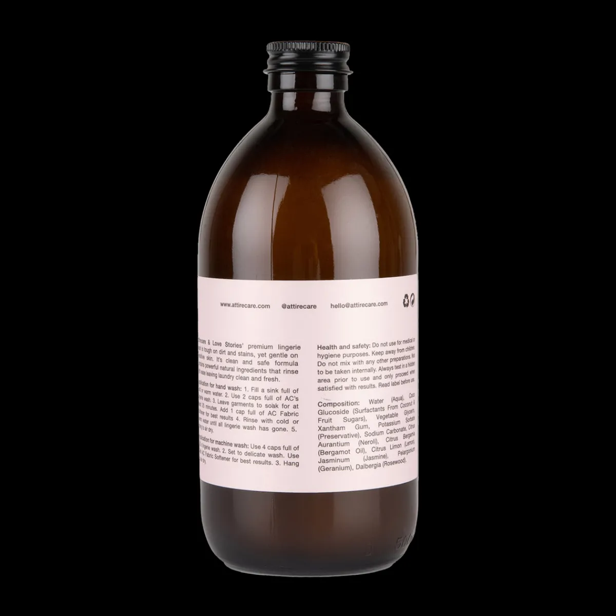 Love Stories Lingerie Wash 500ml x Attire Care Rosa New